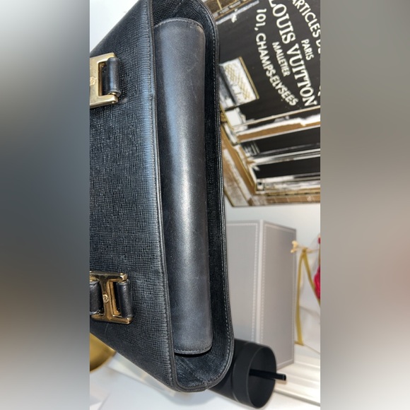 Black MCM Leather Tote Bag Gold Hardware Shoulder Bag - Picture 5 of 12